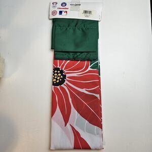 Streakers Poinsettia Banner 2x3 ft Garden Flag Holiday Christmas Winter Flower